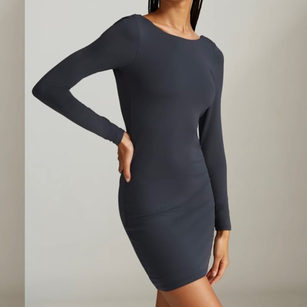 Aritizia Babaton contour boatneck dress - smoky emerald green